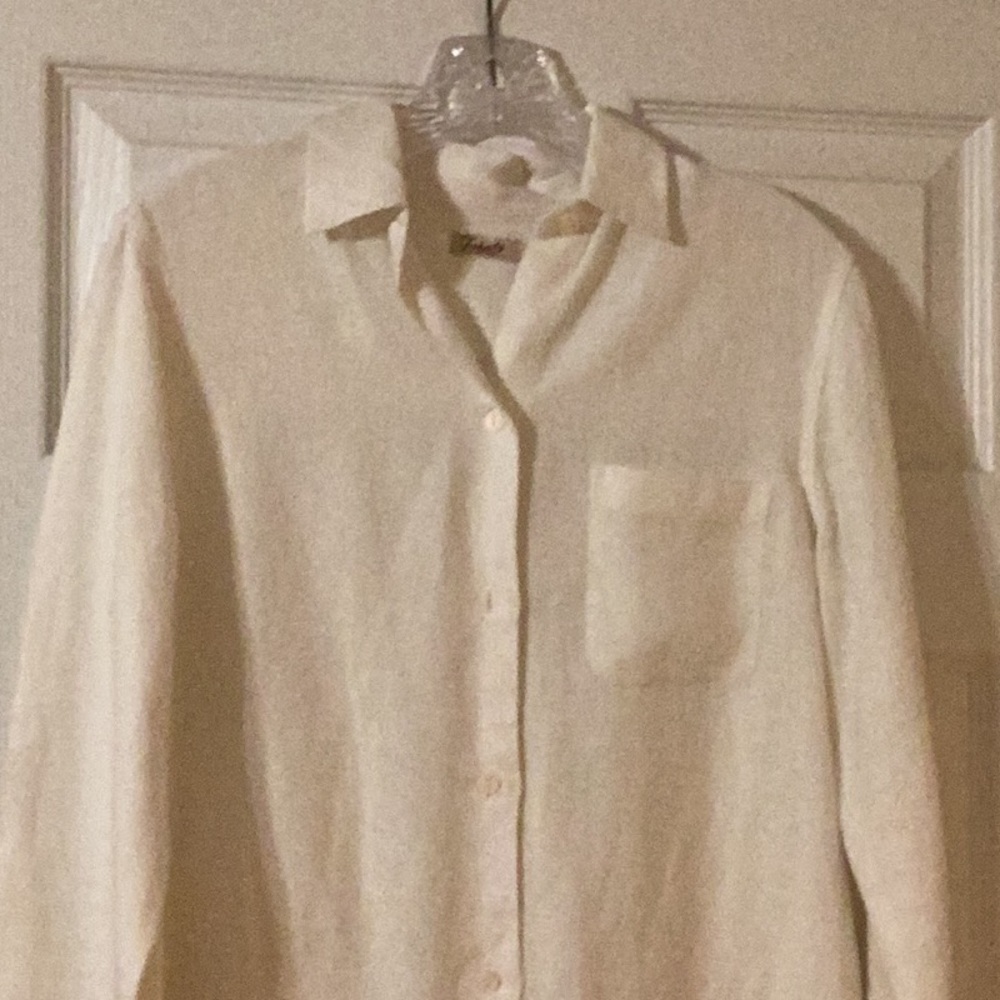 Faherty Cream Tunic Top